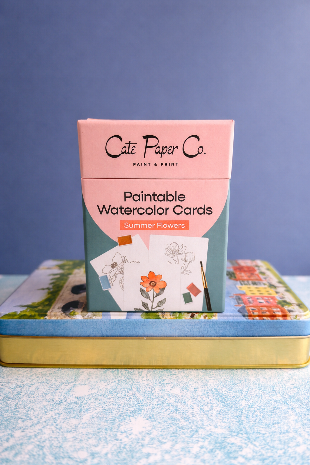Paintable Watercolor Card Deck — Summer Flowers