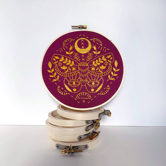 Mystic Moth Embroidery DIY Art Kit