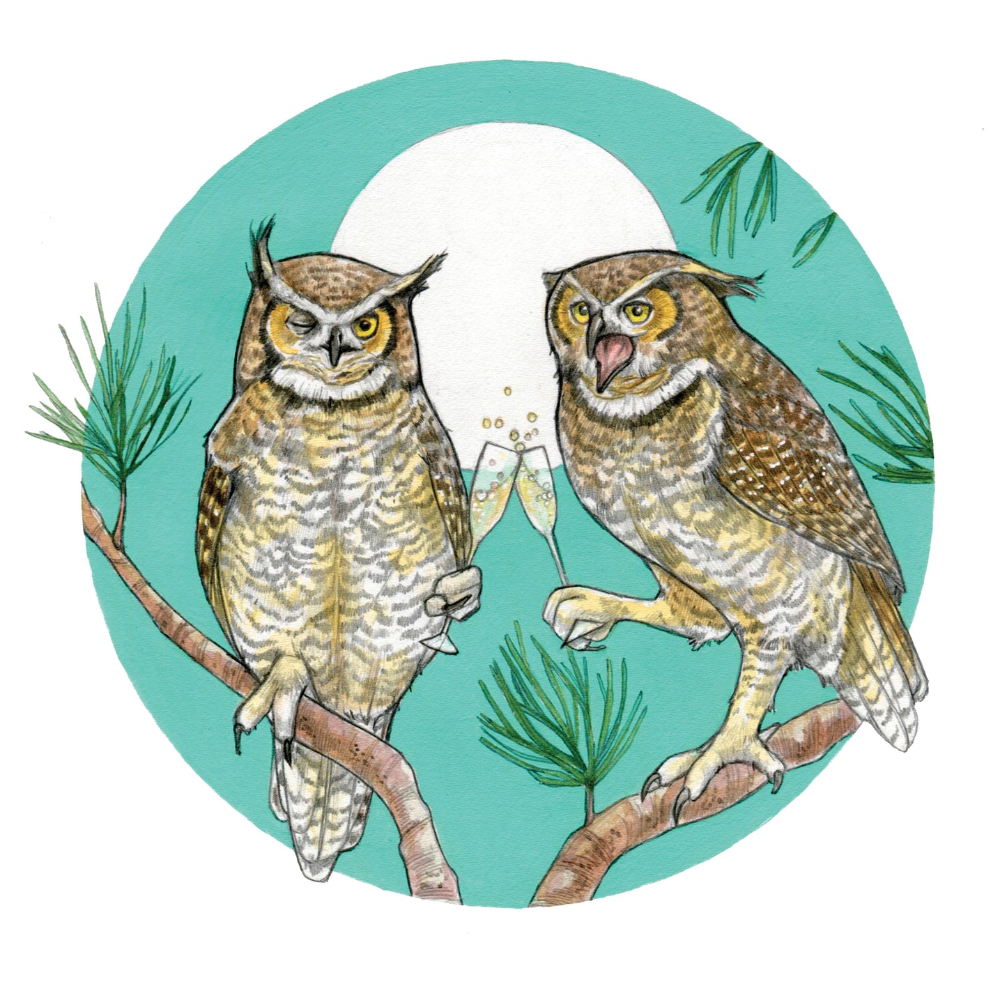 Owlebration 8x8" Art Print