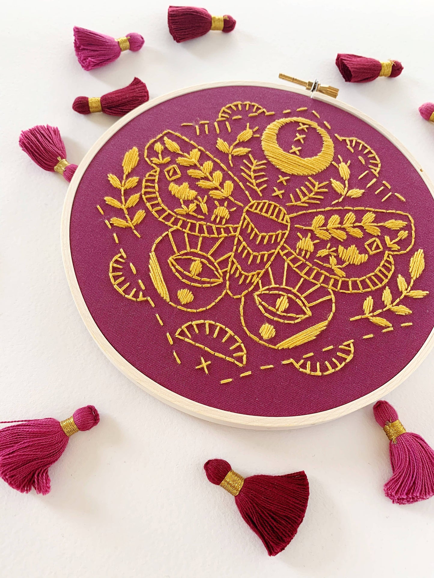 Mystic Moth Embroidery DIY Art Kit