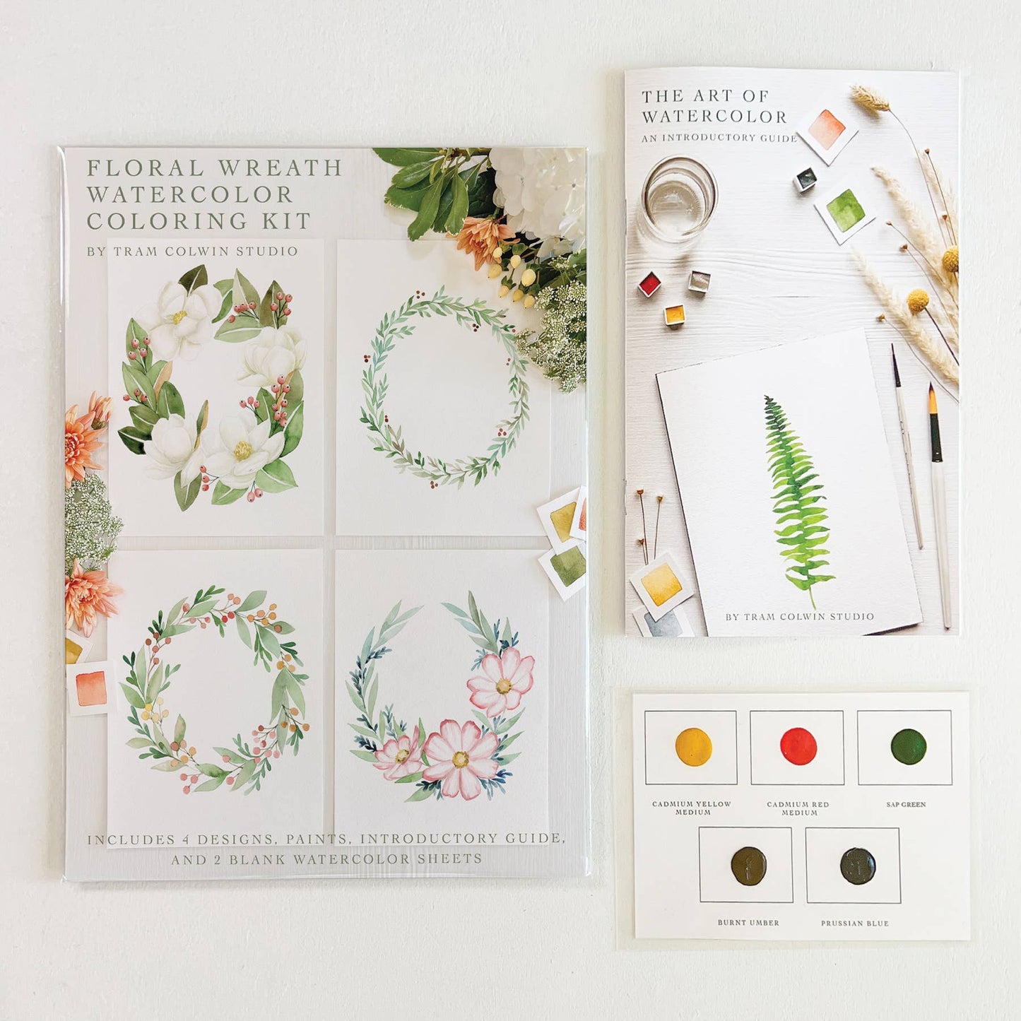Floral Wreath Watercolor DIY Art Kit