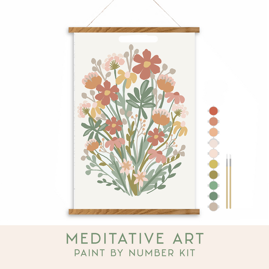 Wildflowers Meditative Art Paint-by-Number Kit
