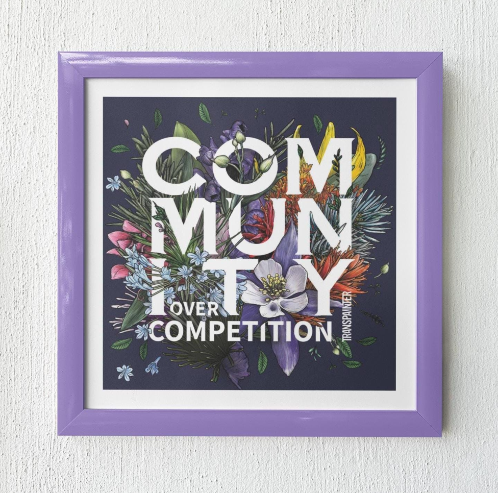 Community Over Competition Wall Art