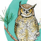 Owlebration 8x8" Art Print