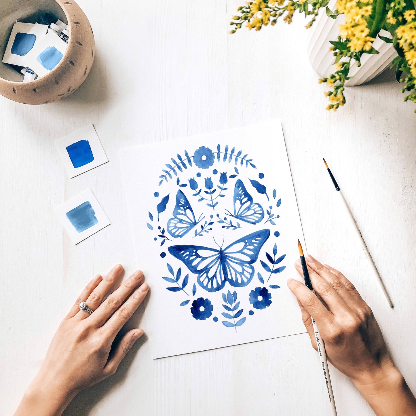 Folk Animals Watercolor DIY Art Kit