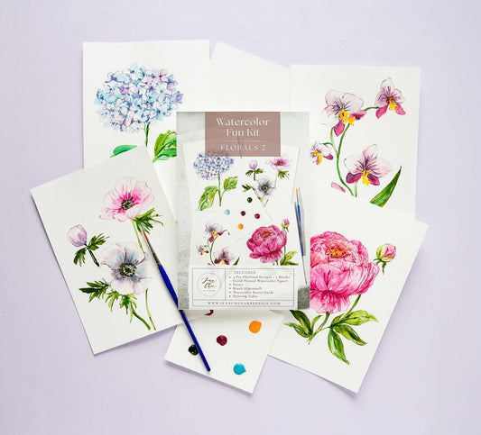 Watercolor Fun Painting Kit: Florals 2 Edition