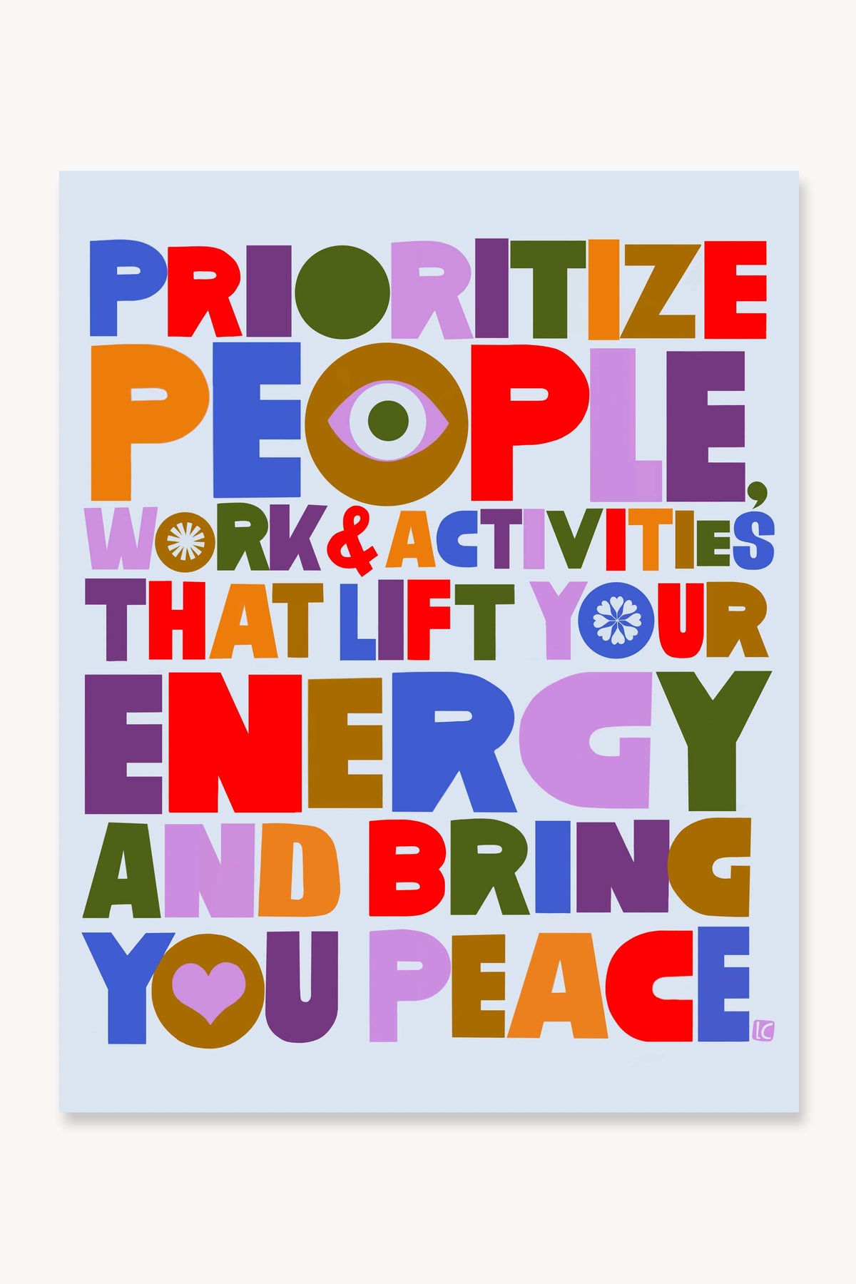 Prioritize Peace Art Print