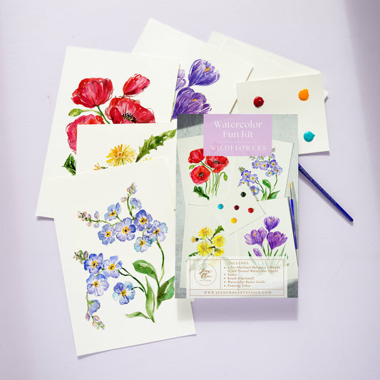 Watercolor Fun Painting Kit: Wildflowers Edition
