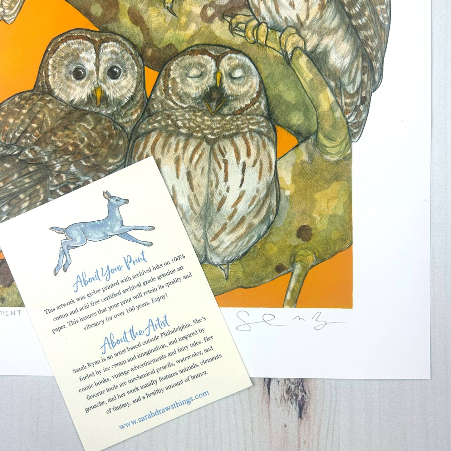 A Parliament of Owls 8x10" Art Print