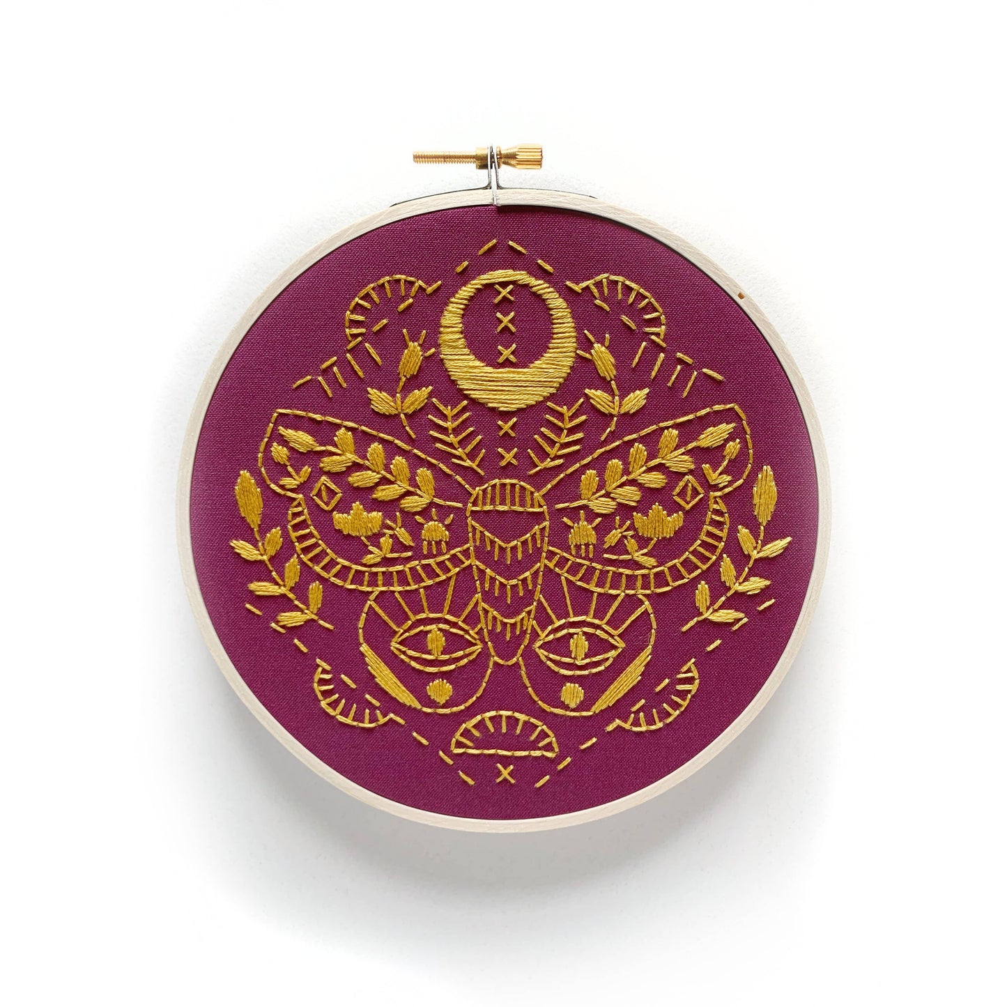 Mystic Moth Embroidery DIY Art Kit