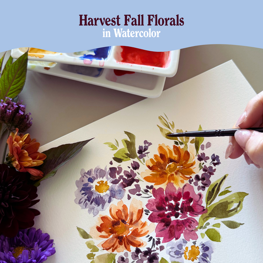 Harvest Fall Florals in Watercolor