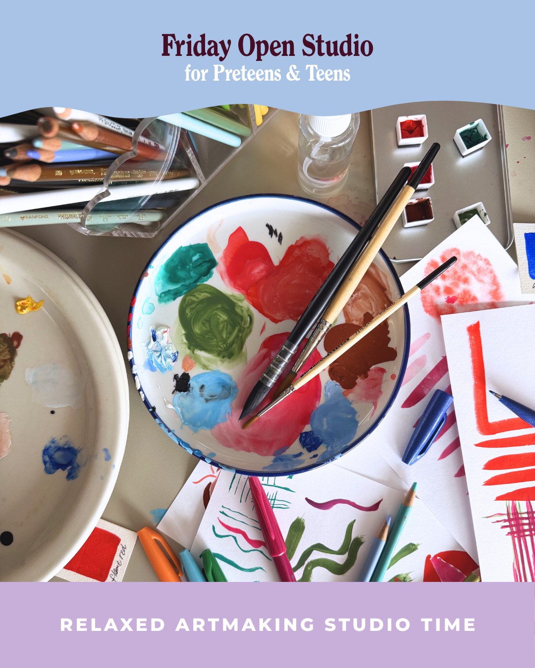 Friday Open Studio for Preteens & Teens 6/19