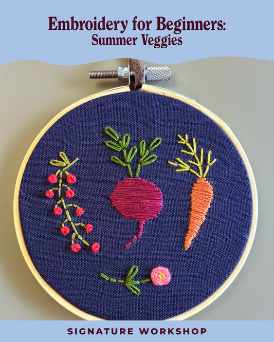 Embroidery for Beginners: Summer Veggies