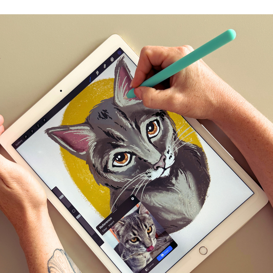 Pet Portrait Commission, Digitally Drawn by Ren!