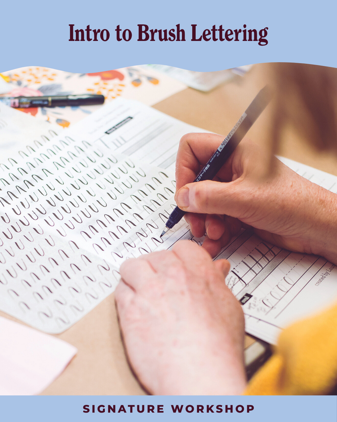 Intro to Brush Lettering: Place Cards & Menus