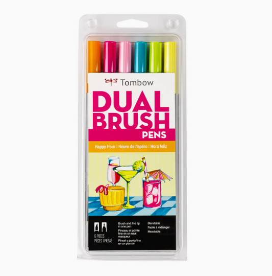 Happy Hour – Dual Brush Pen 6-Pack