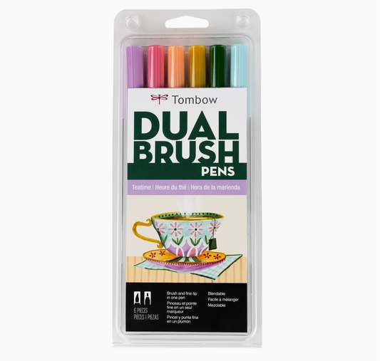 Teatime – Dual Brush Pen 6-Pack