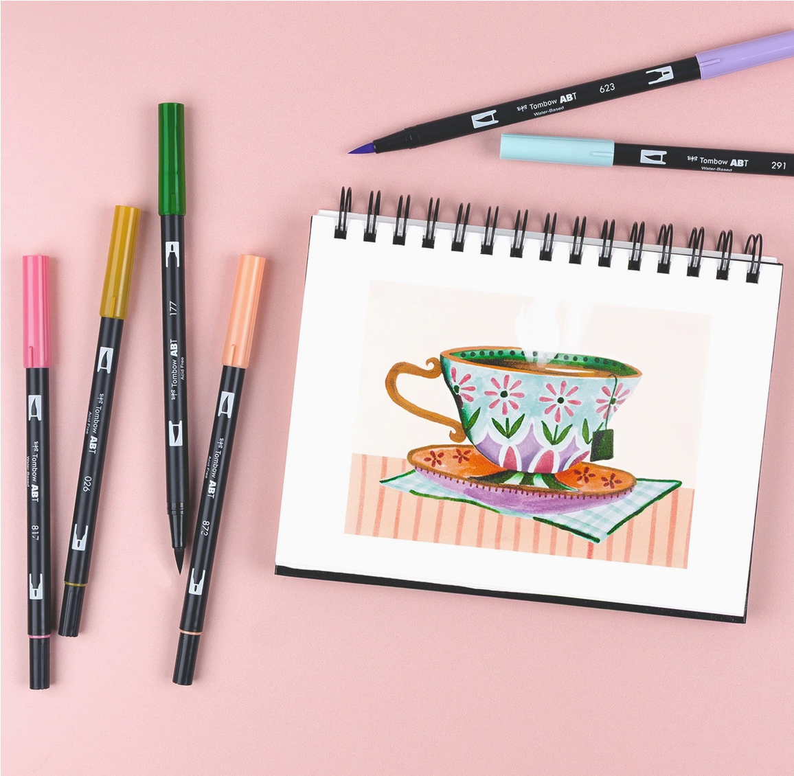 Teatime – Dual Brush Pen 6-Pack