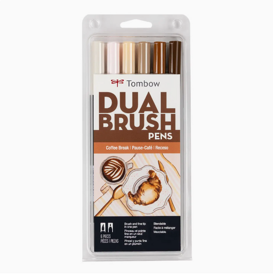 Coffee Break – Dual Brush Pen 6-Pack