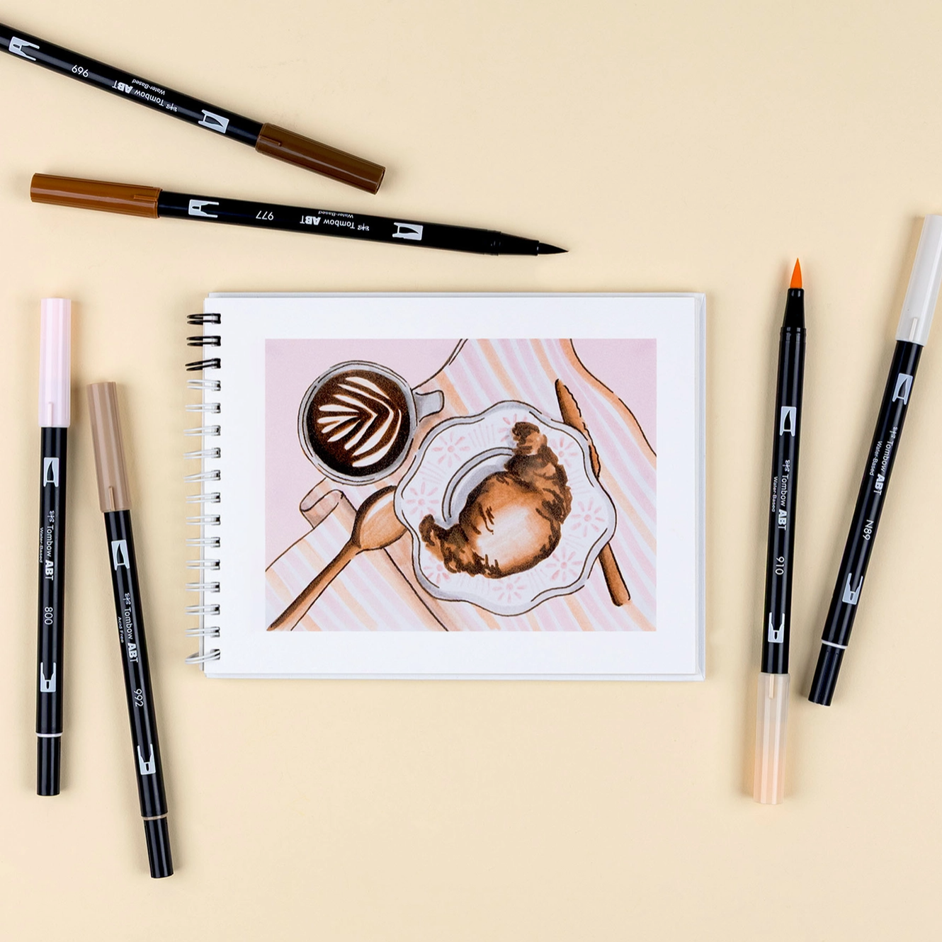 Coffee Break – Dual Brush Pen 6-Pack