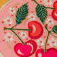 Cherries Embroidery DIY Kit