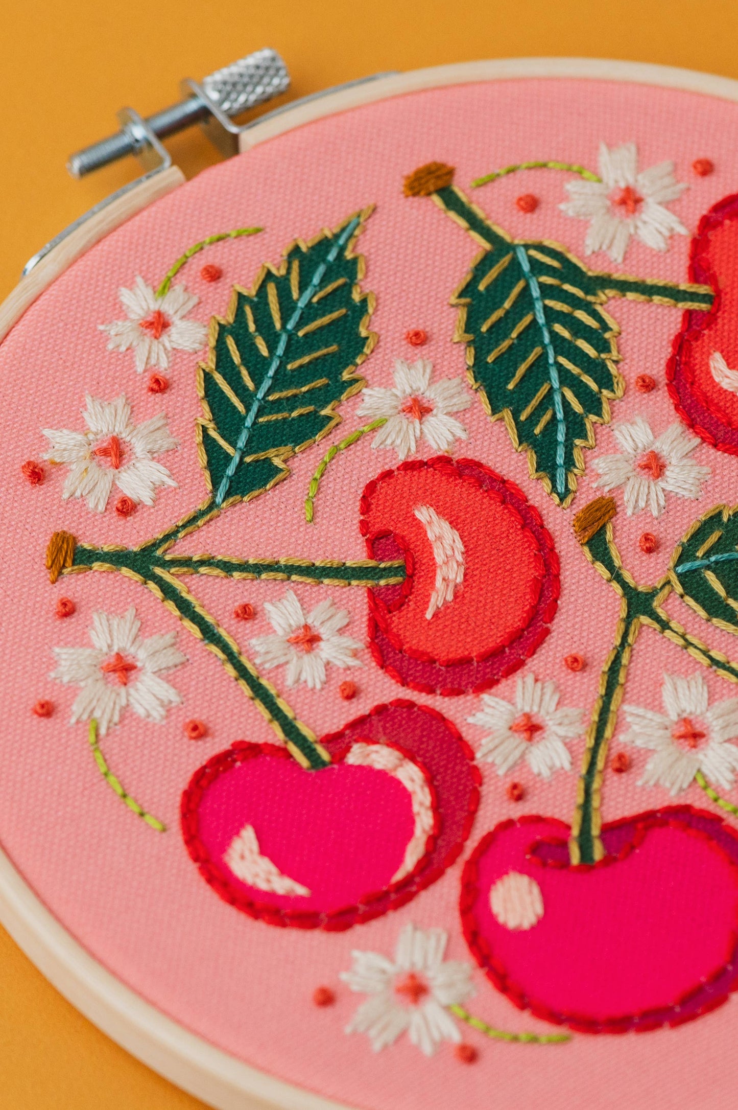 Cherries Embroidery DIY Kit