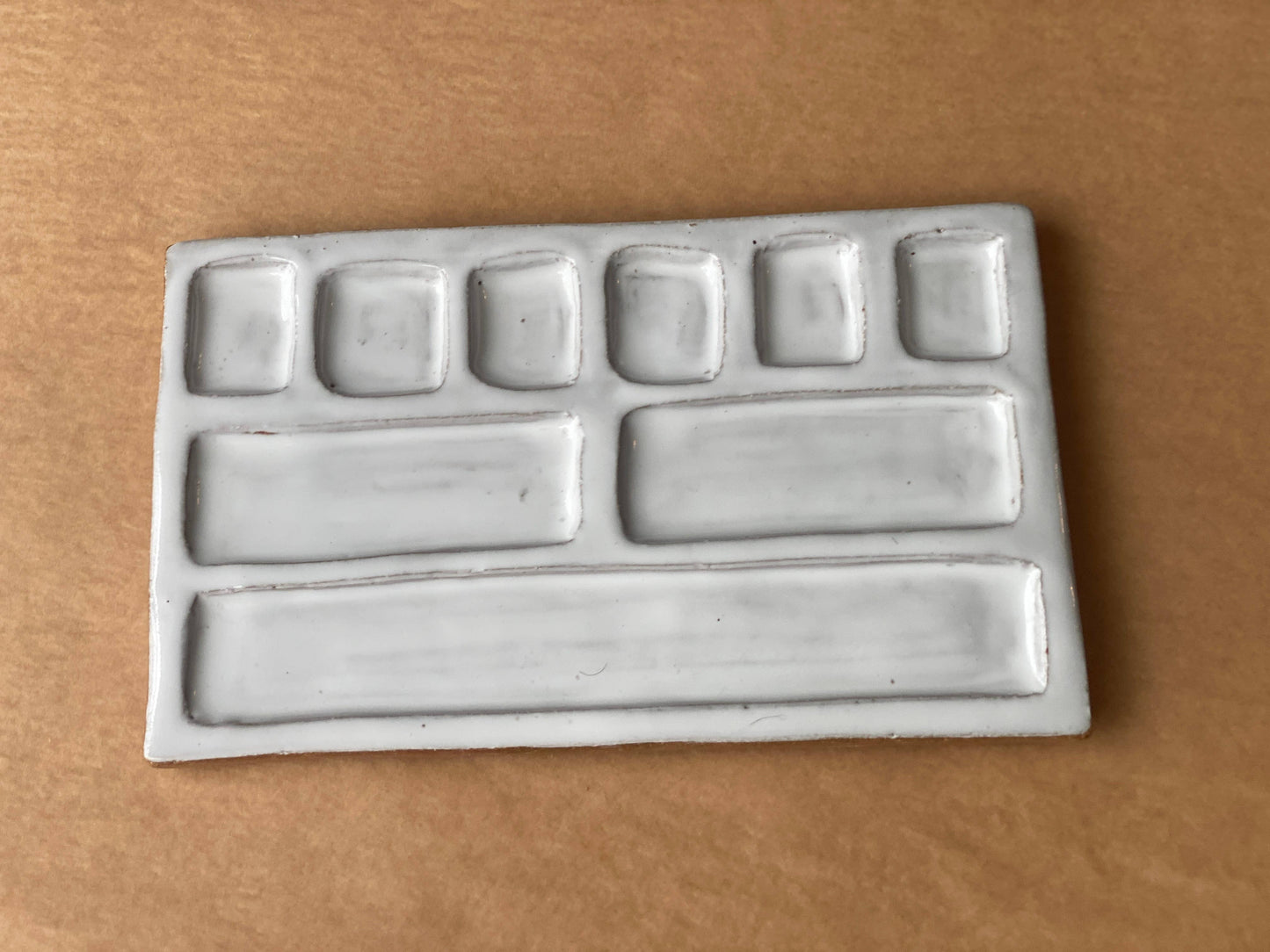 Handmade Ceramic Artist Paint Palette (Large 9-Pan)
