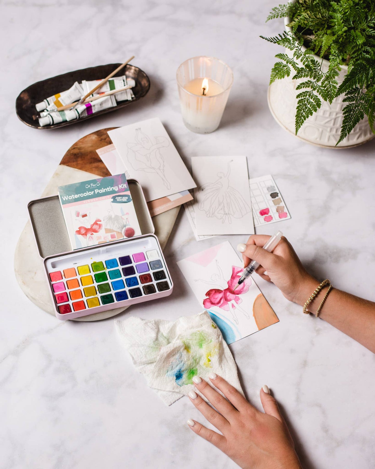 Seaside Studies Watercolor Painting DIY Art Kit