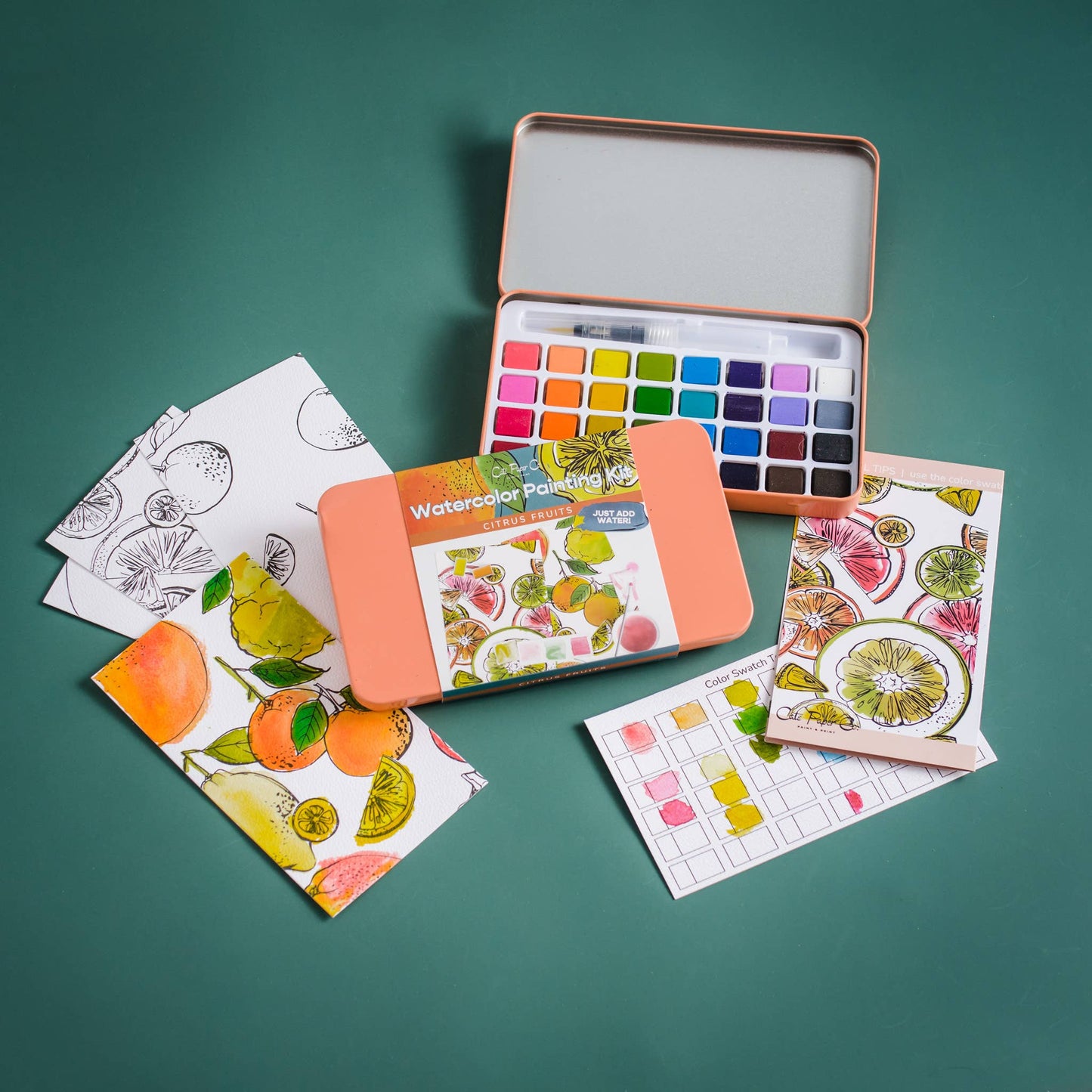 Citrus Fruits Watercolor Painting DIY Art Kit