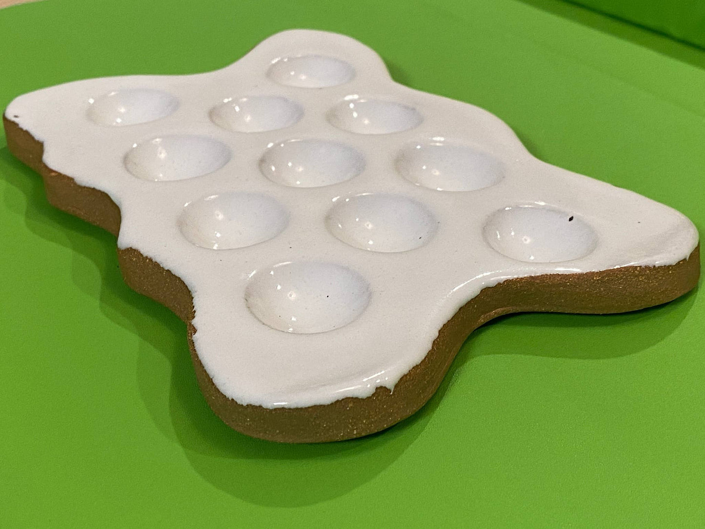Handmade Ceramic Artist Paint Palette (Splat shape)
