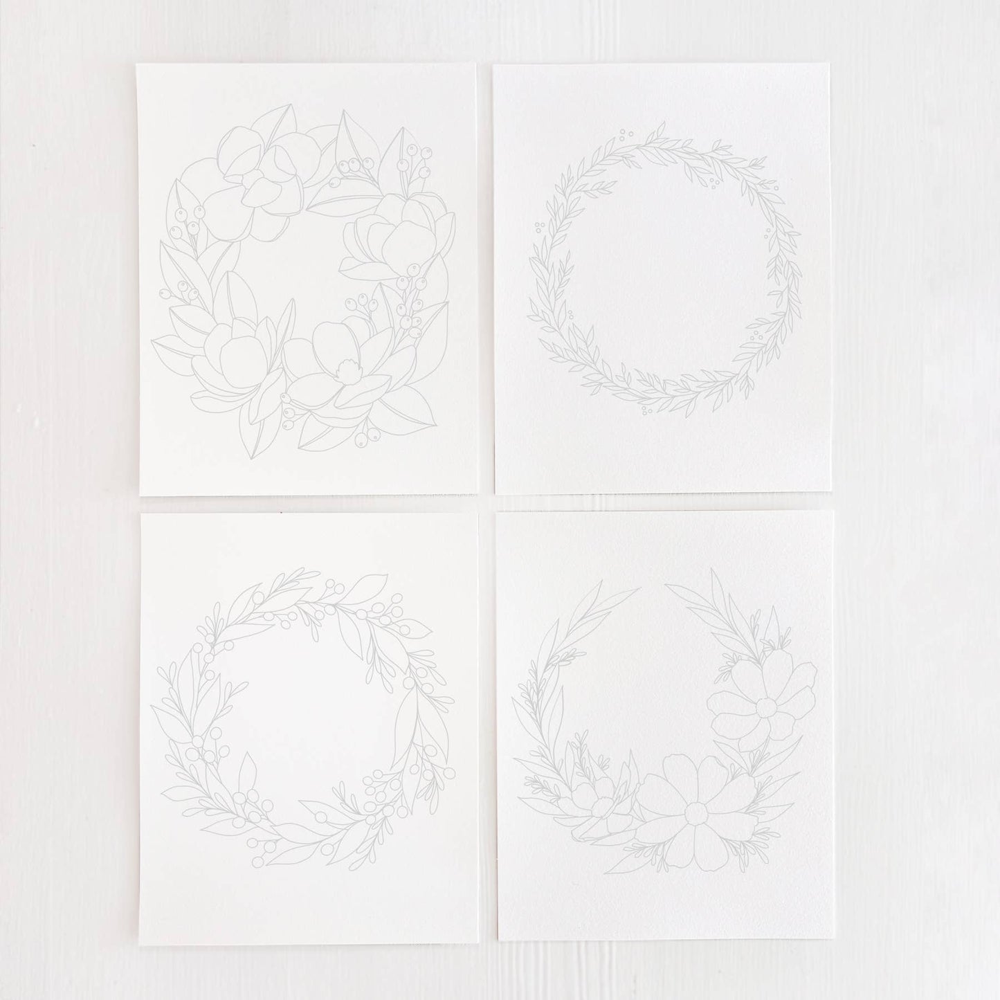 Floral Wreath Watercolor DIY Art Kit