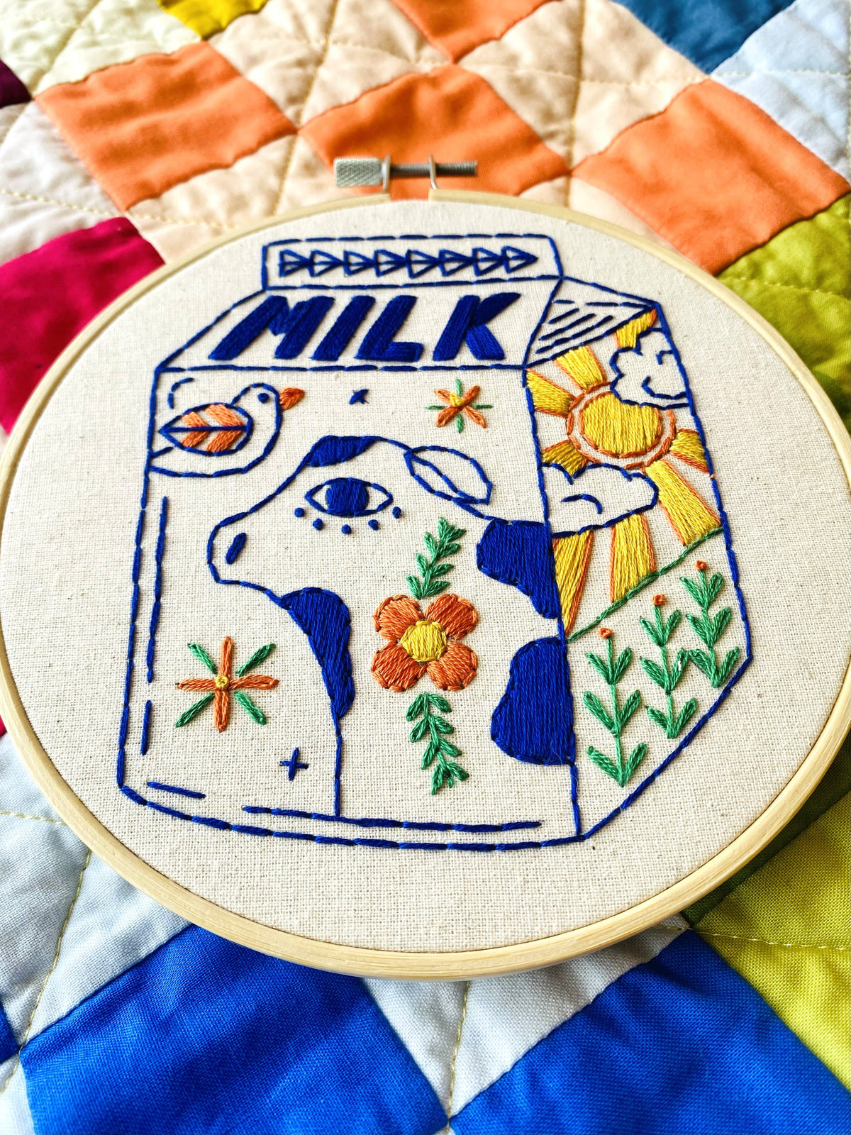 Milk Carton DIY Embroidery Kit