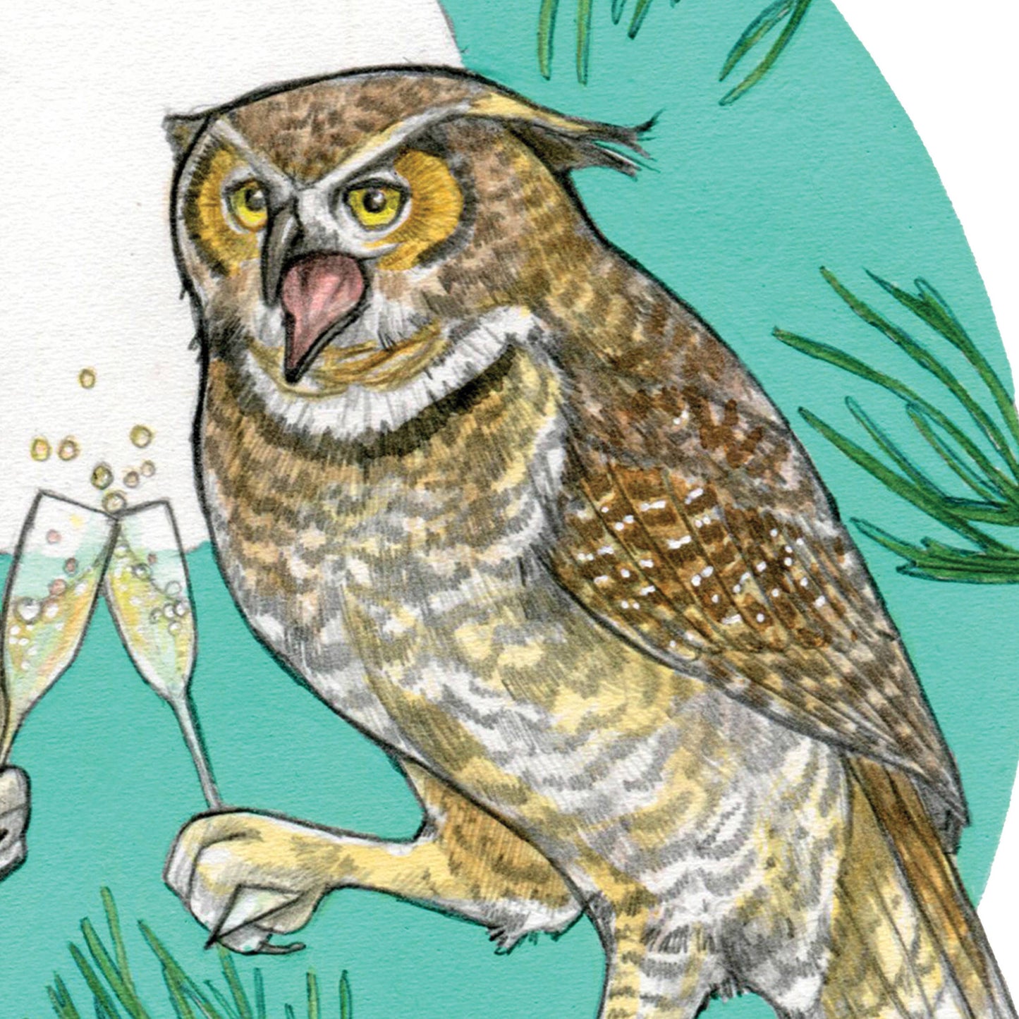 Owlebration 8x8" Art Print