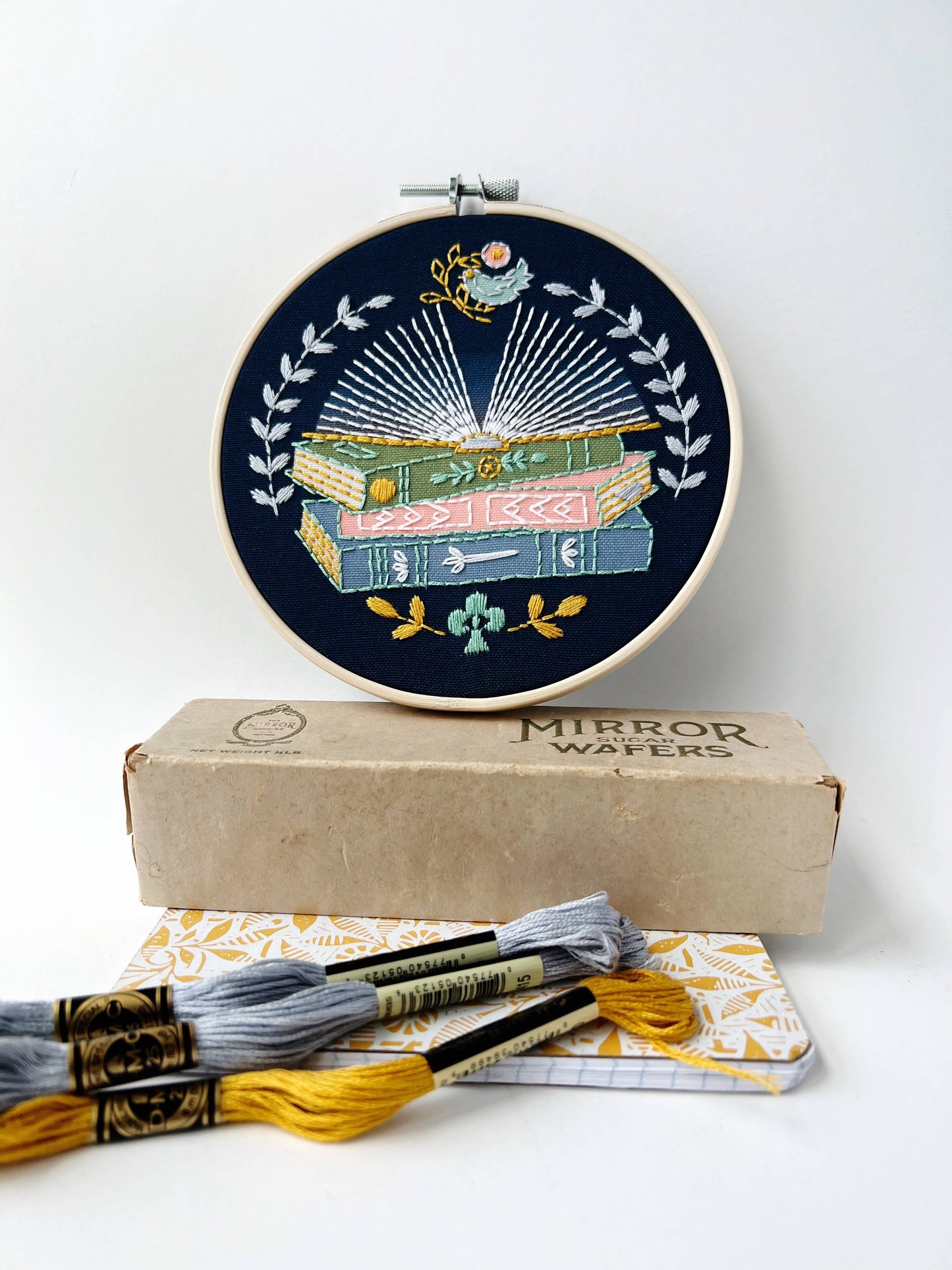 Reader Embroidery DIY Art Kit