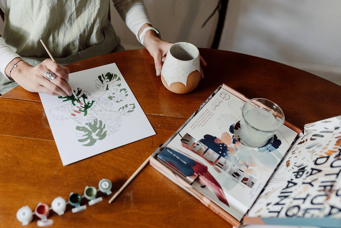 Peony Blossoms Paint-By-Numbers DIY Art Kit