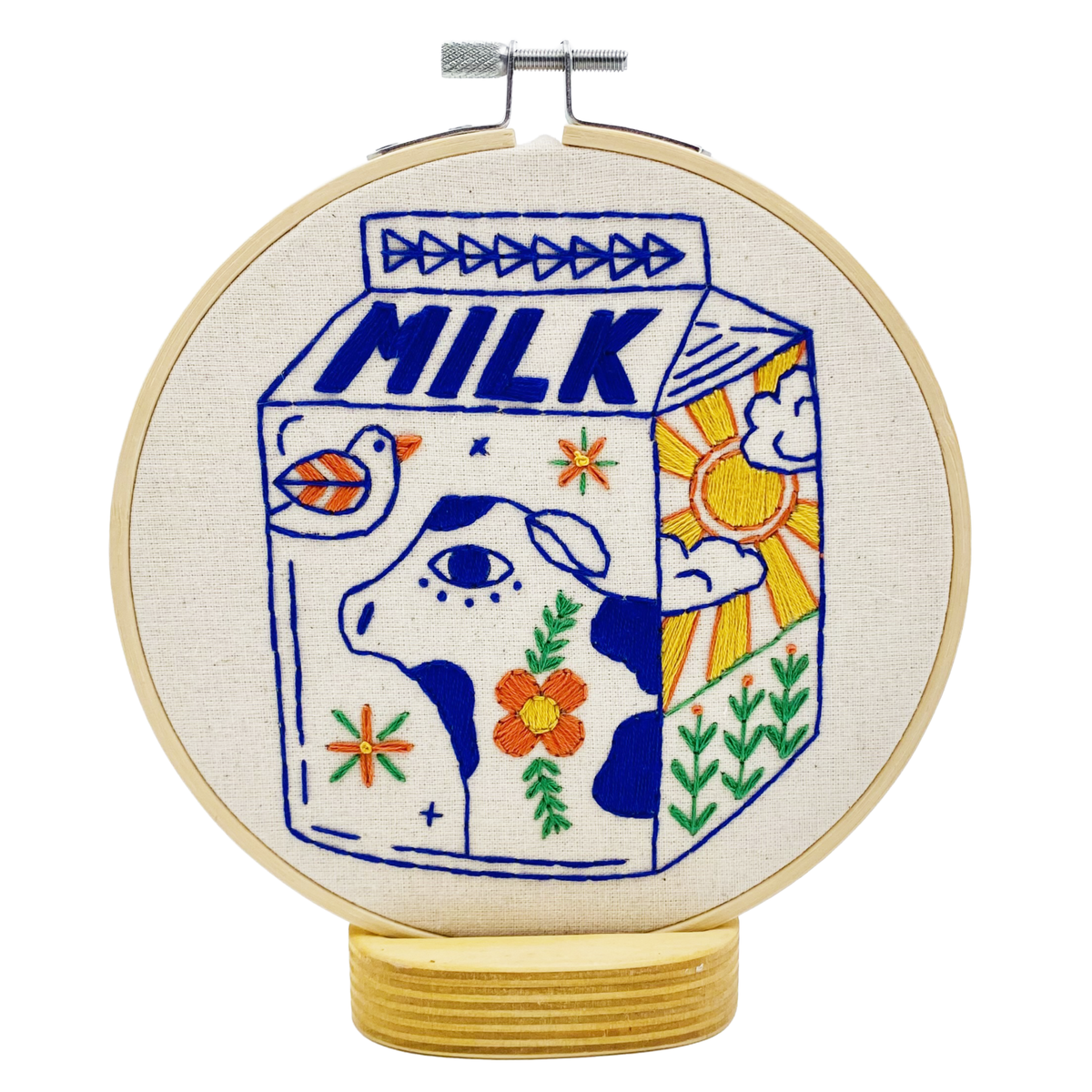 Milk Carton DIY Embroidery Kit