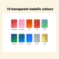 Viviva Transparent Metallics Colorsheets