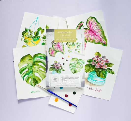 Watercolor Fun Painting Kit: Houseplants Edition