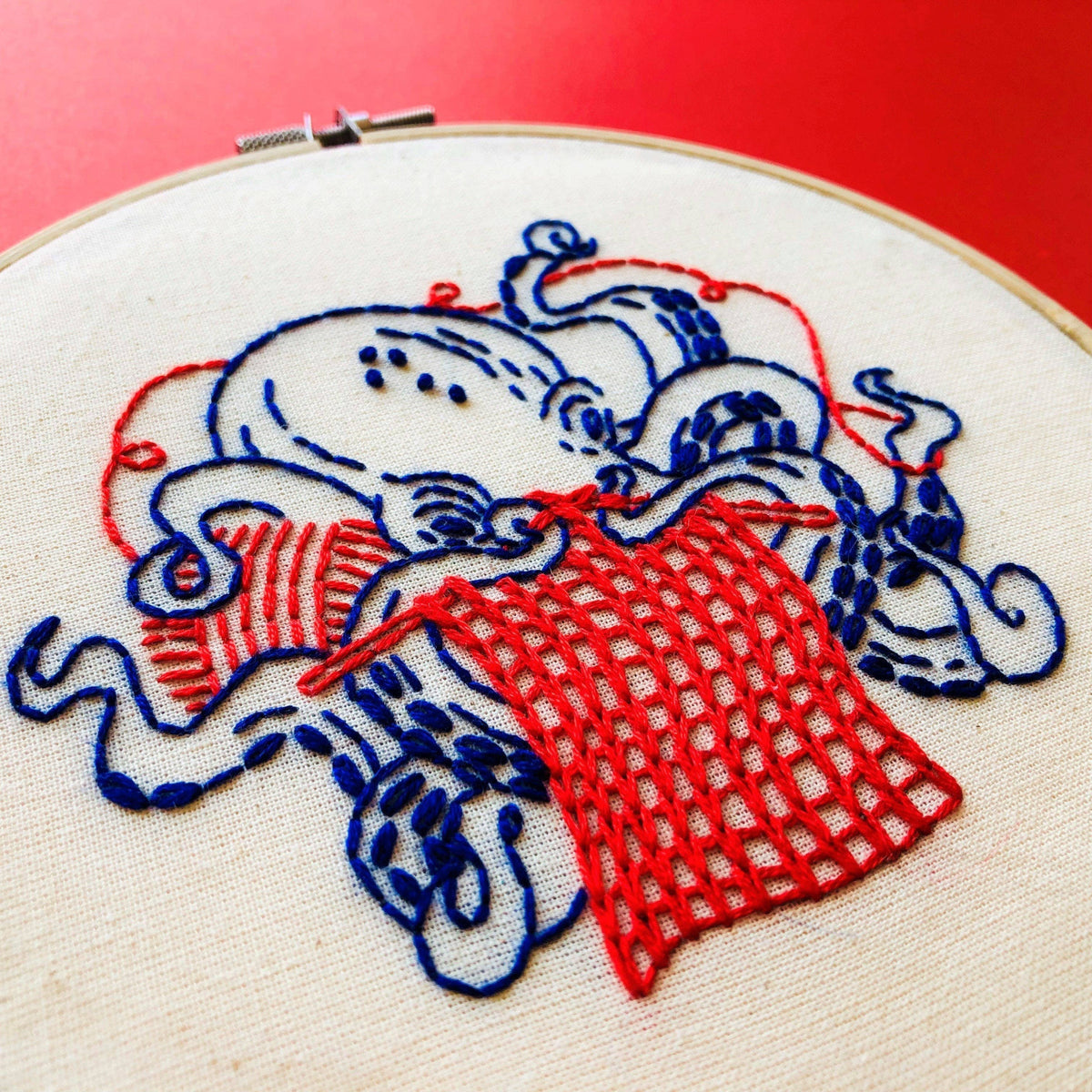 Octopus Knitting DIY Embroidery Kit