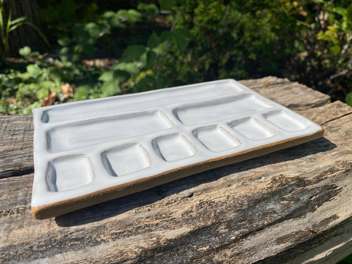 Handmade Ceramic Artist Paint Palette (Large 9-Pan)