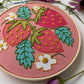 Strawberries Embroidery DIY Art Kit