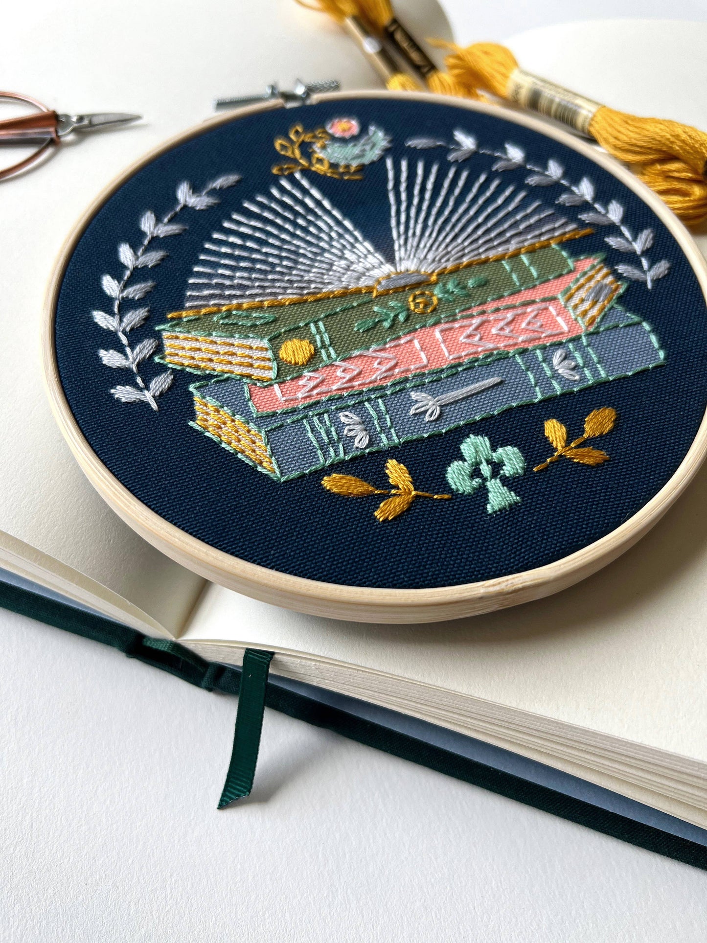 Reader Embroidery DIY Art Kit